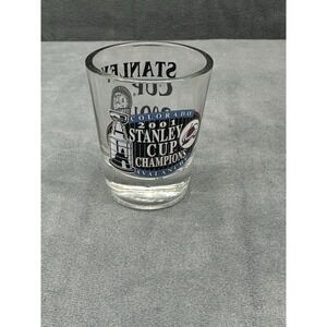 Colorado Avalanche Hockey Team Collectible Souvenir Shot Glass 2001 Stanley Cup